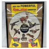 Remington Ammunition Cardboard Advertisement with