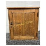 Oak Hanging Key Holder Cabinet with Hinged Door, M