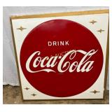 45 1/2-Inch Embossed Coca-Cola Advertising Sign