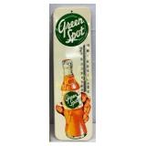 Emb. Green Spot Thermometer with Orig. Box, 5×16