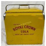 Emb. Royal Crown Cola Cooler with Lid and Handle,
