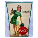 1946 Coca-Cola Cardboard Bowling-Themed Advertisem
