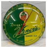 12in. Vernors Ginger Ale Thermometer with Glass Fa