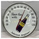 12in. NuGrape Soda Thermometer with Glass Face