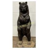 Cast Aluminum Bear Sculpture with Standing Pose
