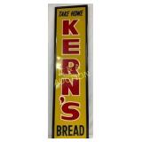 Vertical 1959 Kerns Bread Metal Advertising Sign b