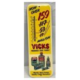 Vicks Metal Thermometer with Advertising Graphics,