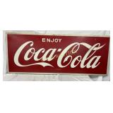 Metal Cookie Cutter Coca-Cola Sign, 60×24 Inches