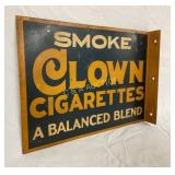 14×10 Clown Cigarettes Flange Sign
