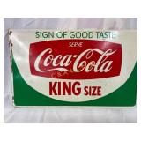Metal Coca-Cola King Size Bottle Rack Sign, 16 x 9