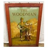 The Woodman' Metal Hand-Painted Sign in Wood Fram