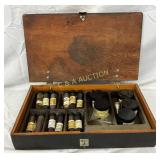 American Oil Company Wooden Box with Glass Automot