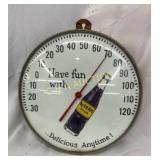 12-Inch NuGrape Soda Advertising Thermometer
