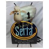 Serta Neon Light Sign with Sheep Motif and Slogan