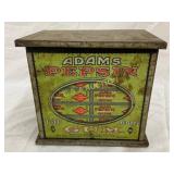 Adam's Pepsin Gum Tin Box, 6 1/2 x 6 Inches