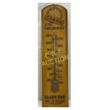 Clark Bar O'Clock Wooden Thermometer, 6 x 21