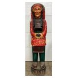 Carved Wooden Cigar Store Indian, 16in x 73in