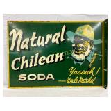 Natural Chilean Soda DS Flange Sign, 21 1/2 x 15