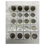 20 Eisenhower Dollar Coins, 1971-1978, in Protecti