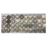40 Buffalo Nickels From 1920 to 1937