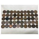 50 U.S. Indian Head One-Cent Coins