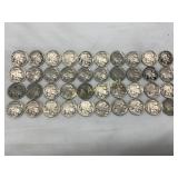 40 Buffalo Nickels (1929-1937) with Visible Dates