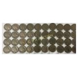 40 Buffalo Nickels, Mixed Dates and Mint Marks