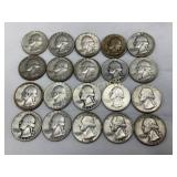20 Silver Jefferson Quarters (1941-1964)