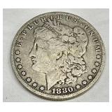 1880 Morgan Silver Dollar Featuring E Pluribus Unu