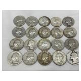 20 90% Silver Washington Quarters (1934-1964)