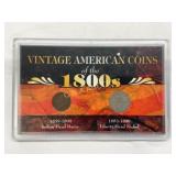 Mounted Display of 1859-1899 Indian Head Penny and