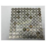 100 Pre-1964 90% Silver Mercury Dimes