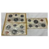 3 Canadian Proof Coin Sets, 2 from 1970 and 1 from