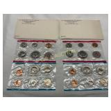 Two 1972 U.S. Mint Uncirculated Coin Sets with Ori