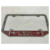 Metal License Plate Frame for Cole Motors, Burling