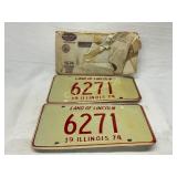 1974 Illinois Passenger License Plates with Origin