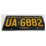 Professionally Restored 1965 North Carolina Licens