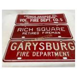 Three Early North Carolina Fireman Tags