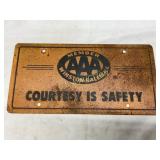 Metal Winston Salem AAA License Plate Tag with ï¿½Co