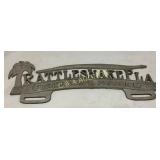 Rattlesnake Florida Aluminum Tag Topper with Palm