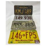 Four License Plates: California, Illinois 1951, Ar