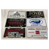 6 Embossed and Flat Metal Dealership Advertising T