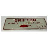 Grifton Shad Festival Commemorative License Plate