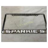 Vintage Metal License Plate Frame, Sparkieï¿½s Fores