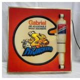 Gabriel HiJackers Embossed Plastic Light-Up Advert