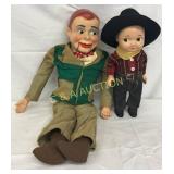 Two Dolls, 14-Inch and 26-Inch Tall, with Fabric a