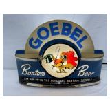 Goebel Bantam Beer Light-Up Sign on Masonite, 11×7