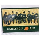 Carling's Ale Advertising Cardboard Sign, 19in x 1