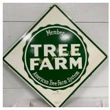 Sign for Tree Farm' by Stout Sign Co., 30in