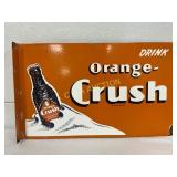 Orange-Crush Porcelain Double-Sided Flange Sign, 2